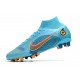 Nike Mercurial Superfly 8 Elite DF AG Bleu Chlorine Orange Laser Marina