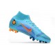 Nike Mercurial Superfly 8 Elite DF AG Bleu Chlorine Orange Laser Marina