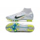 Nike Mercurial Superfly 8 Elite DF AG Ballon Gris Bleu Foncé