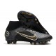 Nike Mercurial Superfly 8 Elite DF AG Noir Or Métallique Argent Métallique