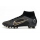 Nike Mercurial Superfly 8 Elite DF AG Noir Or Métallique Argent Métallique