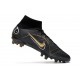 Nike Mercurial Superfly 8 Elite DF AG Noir Or Métallique Argent Métallique