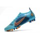 Nike Mercurial Vapor 14 Elite AG Pro Bleu Chlorine Orange Laser Marina