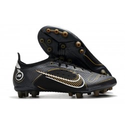 Nike Mercurial Vapor 14 Elite AG Pro Noir Or Métallique Argent