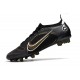 Nike Mercurial Vapor 14 Elite AG Pro Noir Or Métallique Argent