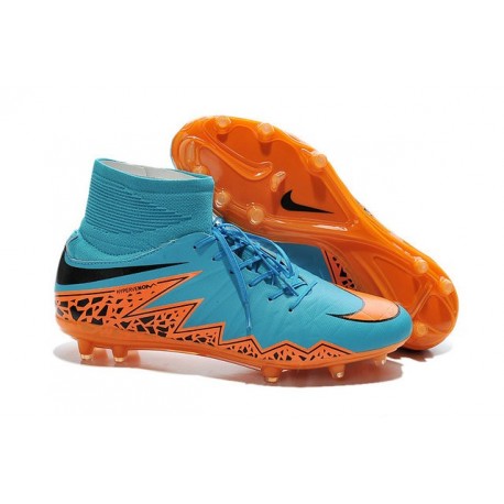 Hommes Nike HyperVenom Phantom II FG Chaussures de football ACC Bleu Orange Noir