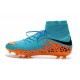 Hommes Nike HyperVenom Phantom II FG Chaussures de football ACC Bleu Orange Noir