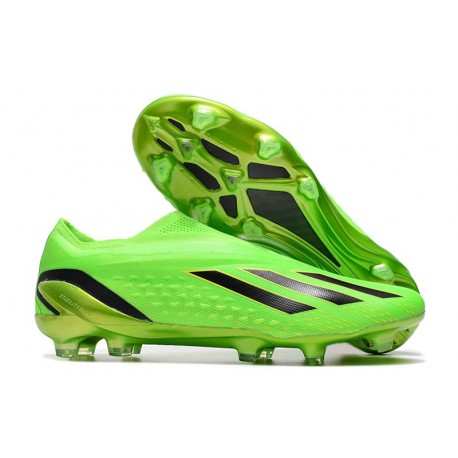 Crampons adidas X Speedportal+ FG Vert Solaire Noir Jaune Solaire