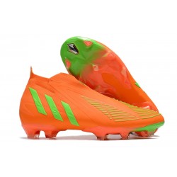 adidas Predator Edge+ FG Rouge Solaire Vert Solaire Equipe Noir