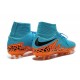 Hommes Nike HyperVenom Phantom II FG Chaussures de football ACC Bleu Orange Noir