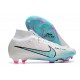 Chaussure Nike Air Zoom Mercurial Superfly 9 Elite FG Blanc Bleu