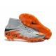 Nouvelles chaussures Nike HyperVenom Phantom II FG Football Crampons Loup Gris Orange Noir