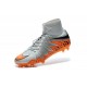 Nouvelles chaussures Nike HyperVenom Phantom II FG Football Crampons Loup Gris Orange Noir