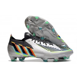 adidas Predator Edge.1 Low FG Argent Métallique Noir Jaune Solaire