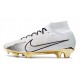 Chaussure Nike Air Zoom Mercurial Superfly 9 Elite FG Blanc Or Noir