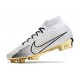 Chaussure Nike Air Zoom Mercurial Superfly 9 Elite FG Blanc Or Noir