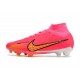 Chaussure Nike Air Zoom Mercurial Superfly 9 Elite FG Rose Jaune