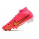 Chaussure Nike Air Zoom Mercurial Superfly 9 Elite FG Rose Jaune