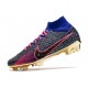 Chaussure Nike Air Zoom Mercurial Superfly 9 Elite FG Rose Bleu Violet