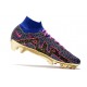 Chaussure Nike Air Zoom Mercurial Superfly 9 Elite FG Rose Bleu Violet