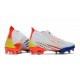 Crampons adidas Predator Edge.1 FG Blanc Jaune Solaire Bleu Power