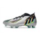 Crampon adidas Predator Edge.1 FG Argent Métallique Noir Jaune Solaire