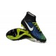 2015 Chaussures Mercurial Magista Obra FG Pas Cher Bleu Noir Blanc Jaune