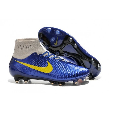 Nouvelle Homme Cramspon de Foot Nike Magista Obra FG Marine Bleu Gris