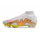 Nike Air Zoom Mercurial Superfly IX Elite FG Blanc Rose Jaune