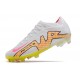 Nike Air Zoom Mercurial Vapor 15 Elite FG Blanc Rose Jaune