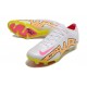 Nike Air Zoom Mercurial Vapor 15 Elite FG Blanc Rose Jaune