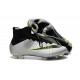 2015 Chaussures Mercurial Superfly IV FG Nouvelle Argenté Vert Noir