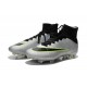 2015 Chaussures Mercurial Superfly IV FG Nouvelle Argenté Vert Noir