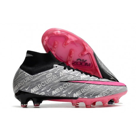 Nike Air Zoom Mercurial Superfly IX Elite FG Argent Métallique Hyper Rose Noir