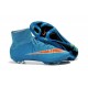 2015 Homme Chaussures Football Mercurial Superfly FG Bleu Orange