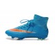 2015 Homme Chaussures Football Mercurial Superfly FG Bleu Orange