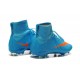 2015 Homme Chaussures Football Mercurial Superfly FG Bleu Orange