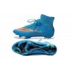 2015 Homme Chaussures Football Mercurial Superfly FG Bleu Orange