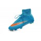 2015 Homme Chaussures Football Mercurial Superfly FG Bleu Orange