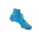 2015 Homme Chaussures Football Mercurial Superfly FG Bleu Orange