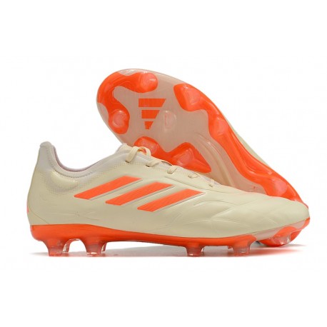 Chaussures adidas Copa Pure.1 FG Blanc Cassé Orange Solaire Equipe