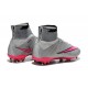 2015 Homme Chaussures Football Mercurial Superfly FG Gris Hyper Rose