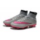 2015 Homme Chaussures Football Mercurial Superfly FG Gris Hyper Rose