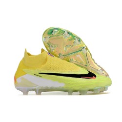 Chaussure Nike Phantom GX Elite DF FG Vert Jaune Noir