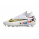 Chaussure Nike Phantom GX Elite DF FG Blanc Or