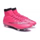 2015 Chaussures Mercurial Superfly IV FG Nouvelle Noir Rose