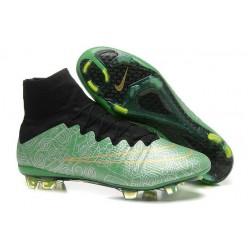 2015 Chaussures Mercurial Superfly IV FG Nouvelle Vert Noir