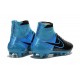 2015 Chaussures Mercurial Magista Obra FG Pas Cher Cuir Bleu Noir