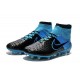 2015 Chaussures Mercurial Magista Obra FG Pas Cher Cuir Bleu Noir