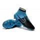 2015 Chaussures Mercurial Magista Obra FG Pas Cher Cuir Bleu Noir